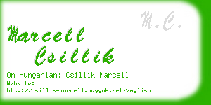 marcell csillik business card